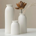 Customizable 3-Piece Ceramic Vase Set Modern Art Deco Porcelain Tabletop for Wedding or Home Decoration
