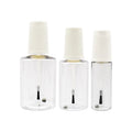 10ml 20ml 30ml Transparent Pet Plastic Bottle with Brush Lid Glue Nail Polish Touch up Bottle with Steel Ball