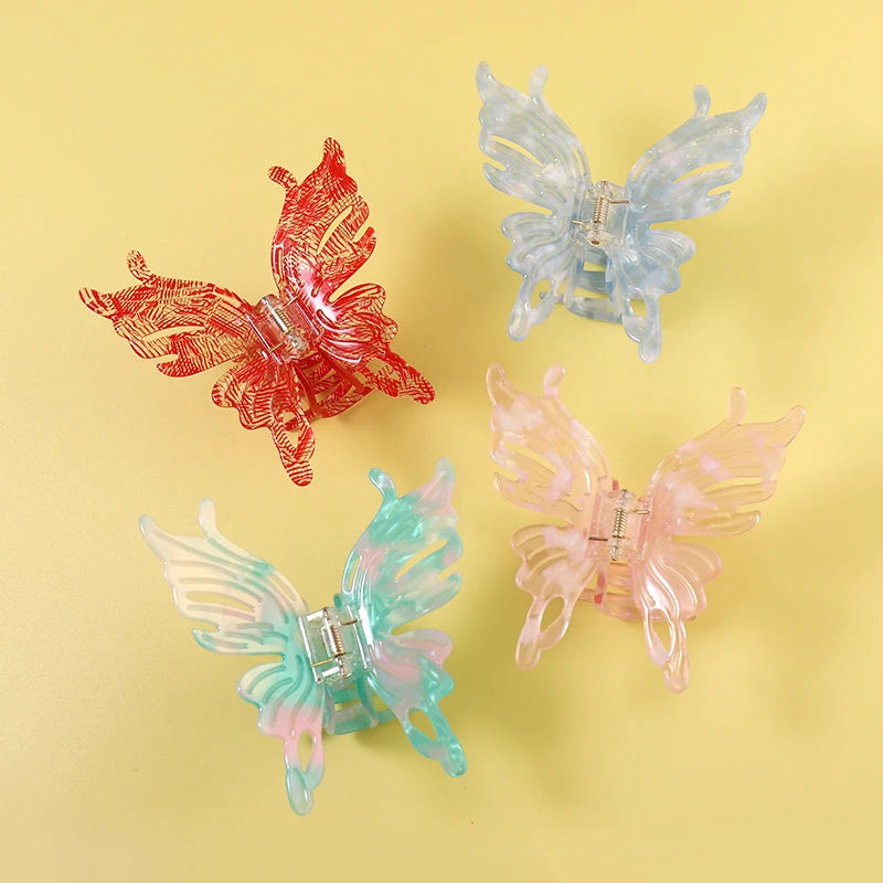 Midairy Large Multicolor Butterfly Wholesale  Acetate Hair Claw Clip Haarklammer 10cm 4384