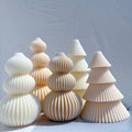 Ball Ribbed Christmas Tree Candle Molds Dinner Cake Silicone Mold Soy Wax Silicone Mould Christmas Home Resin Decor