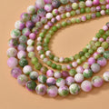 6-12mm Diy Bracelet Necklace Earrings Beaded Material Pink Green Persian Jade Round Loose Natural Stone Beads for Jewelry Making