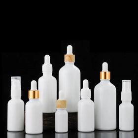 Wholesale Pearl White Porcelain Glass Serum Bottles 10ml 20ml 30ml 50ml 60ml 100ml with Dropper for Face Cream