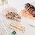 2026 Wide Tooth Leopard Print Cellulose Acetate Tortoise Brown Hair Comb