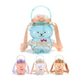 Wholesale Cute Bear Drinking Bottles Portable Large Capacity Tomatodo Plastic Water Bottle With Straw