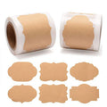 Wholesale 300pcs/roll Kraft Paper Stickers Environmentally Friendly Writable Roll Stickers DIY Labels