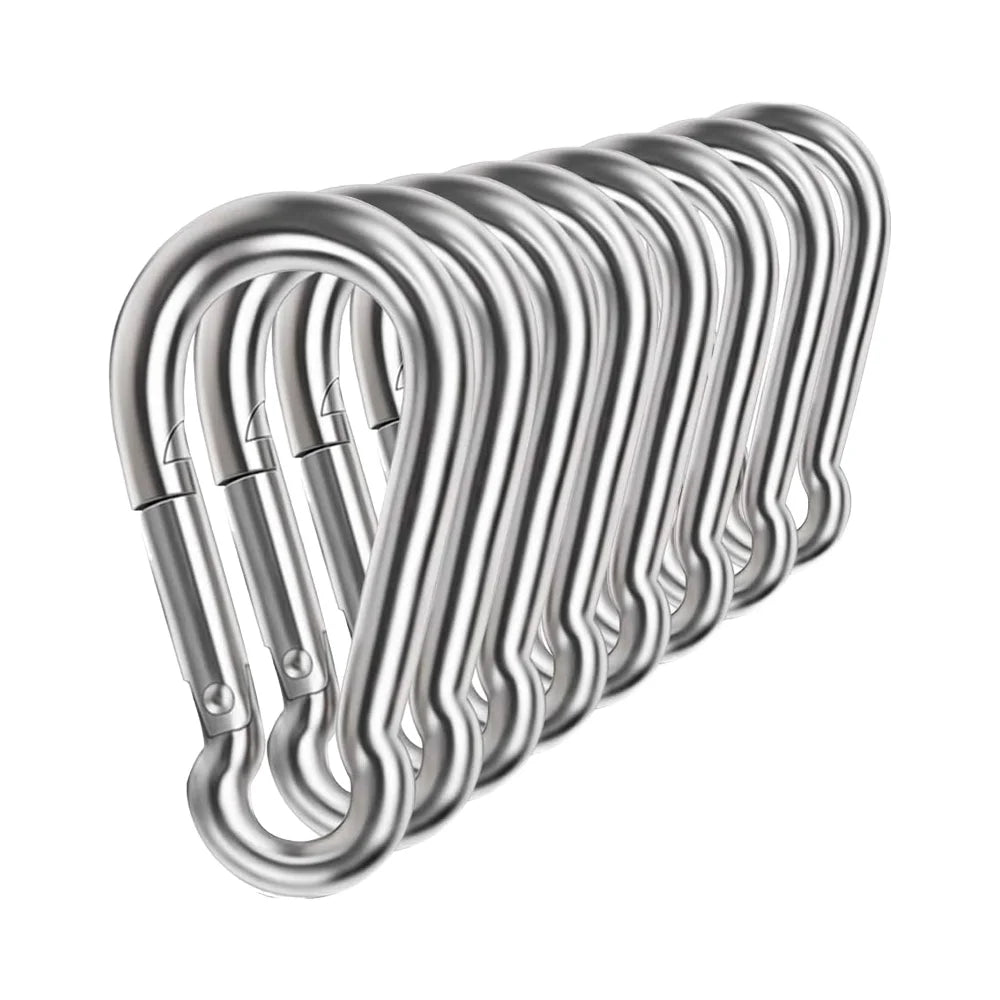 YPH Stainless Steel Plain Finish Carabiner Snap Hooks for Water Treatment Use Wholesale Mountaineering Anti rust Safety Buckle
