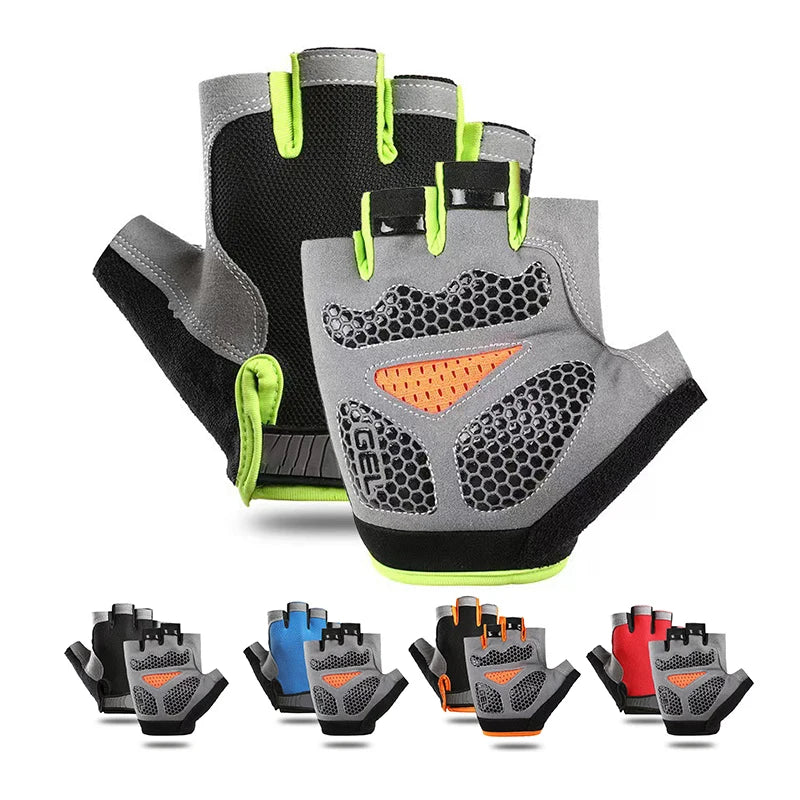 Men Women Sport Wear Resistant Anti Slip Half Finger Weightlifting Training Gym Gloves