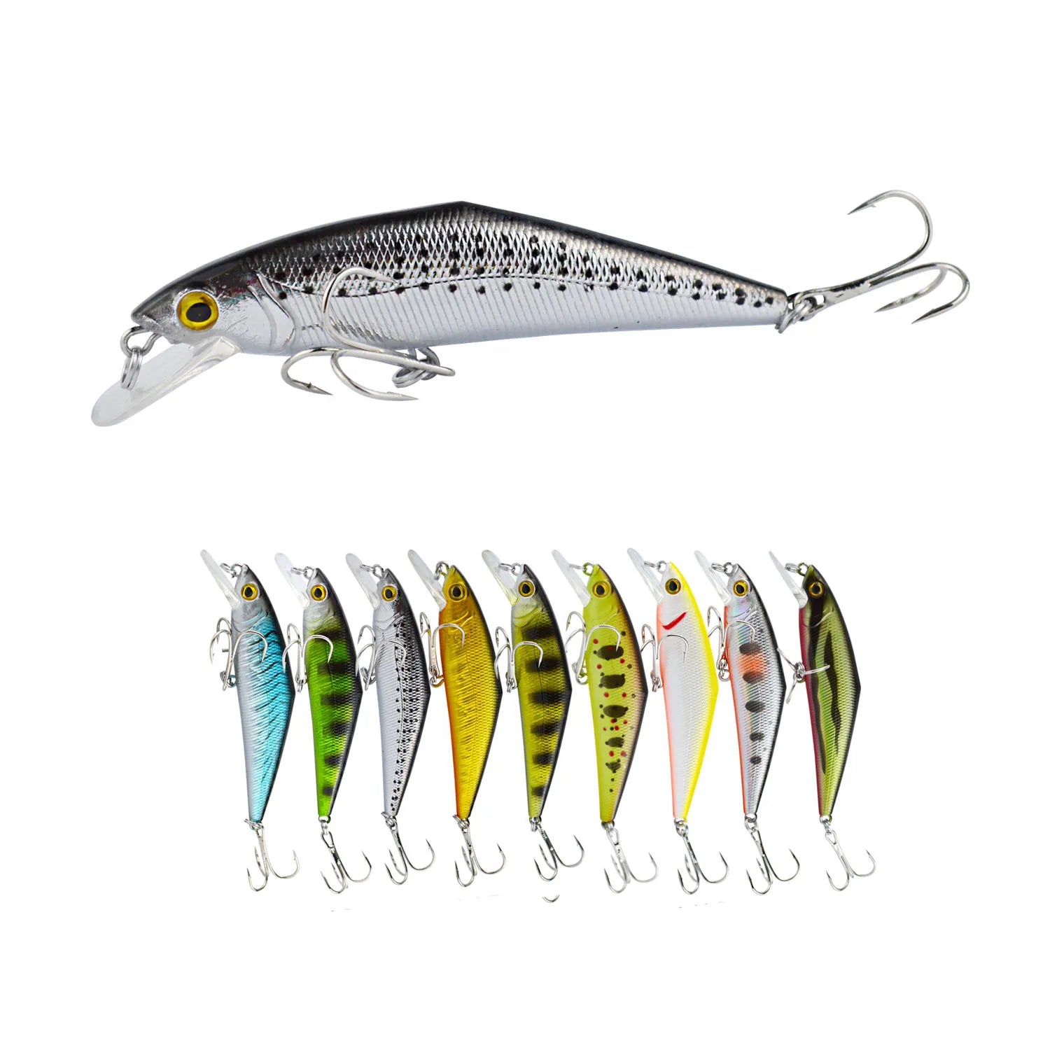 D-contact Minnow 50mm 63mm 72mm 85mm Plastic Hard Bait Swimbait Fishing Bait Leurre Souple Peche Leurre Leurre Hard Fishing Lure