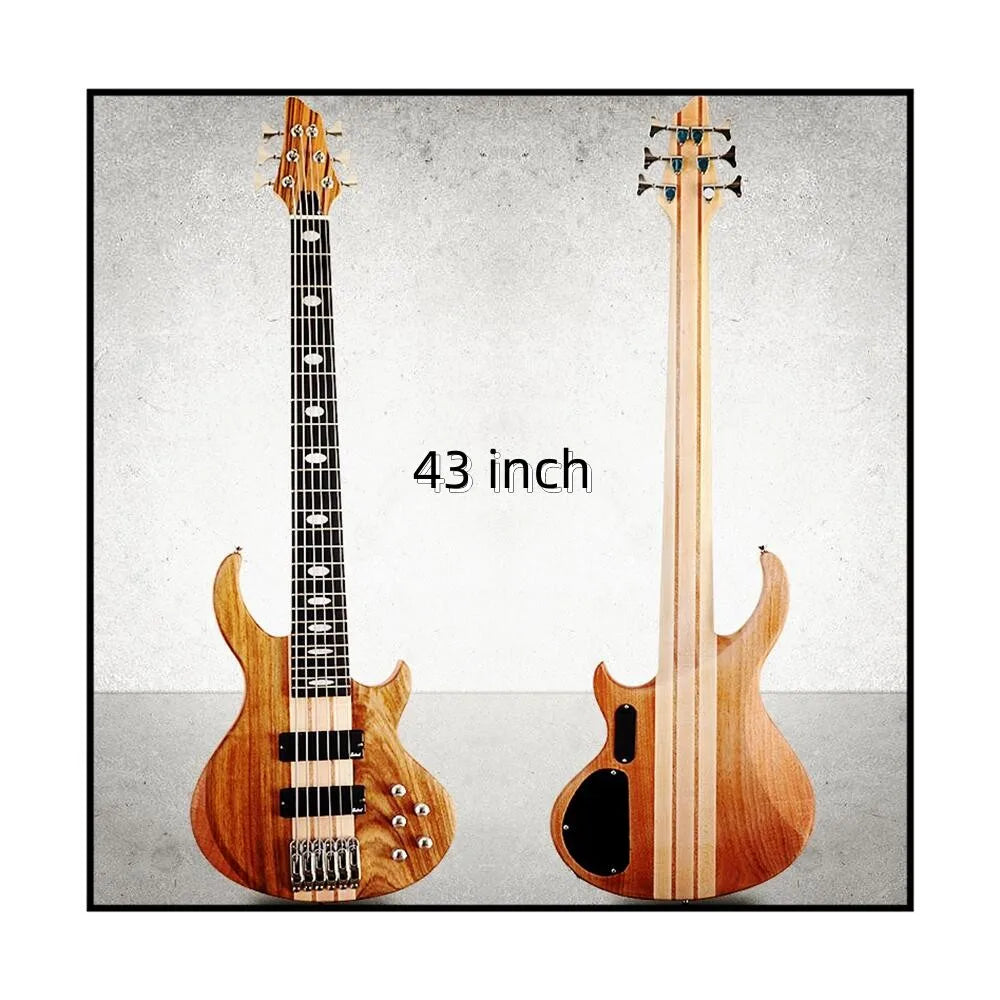 Jello CYD-1 43-Inch Electric Bass Guitar Okoume Body Maple Neck 6 String 24 Nickel Frets 6 String 43 Inch Electric Bass Guitar