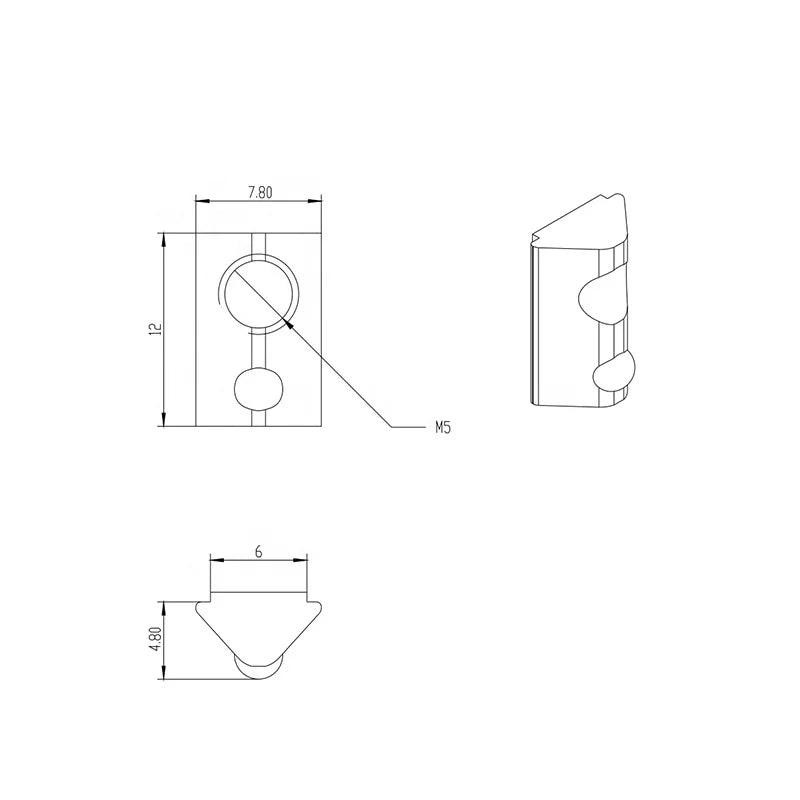 China Supplier 5046 5047 Rohs  Oem Odm Nickel Plated M4 M5 Roll-in T-Nuts with Ball Spring for OB20 Aluminium Profile 20*20mm