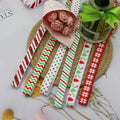 5/8 Inch Christmas Printed Fold Over Elastic Ribbon