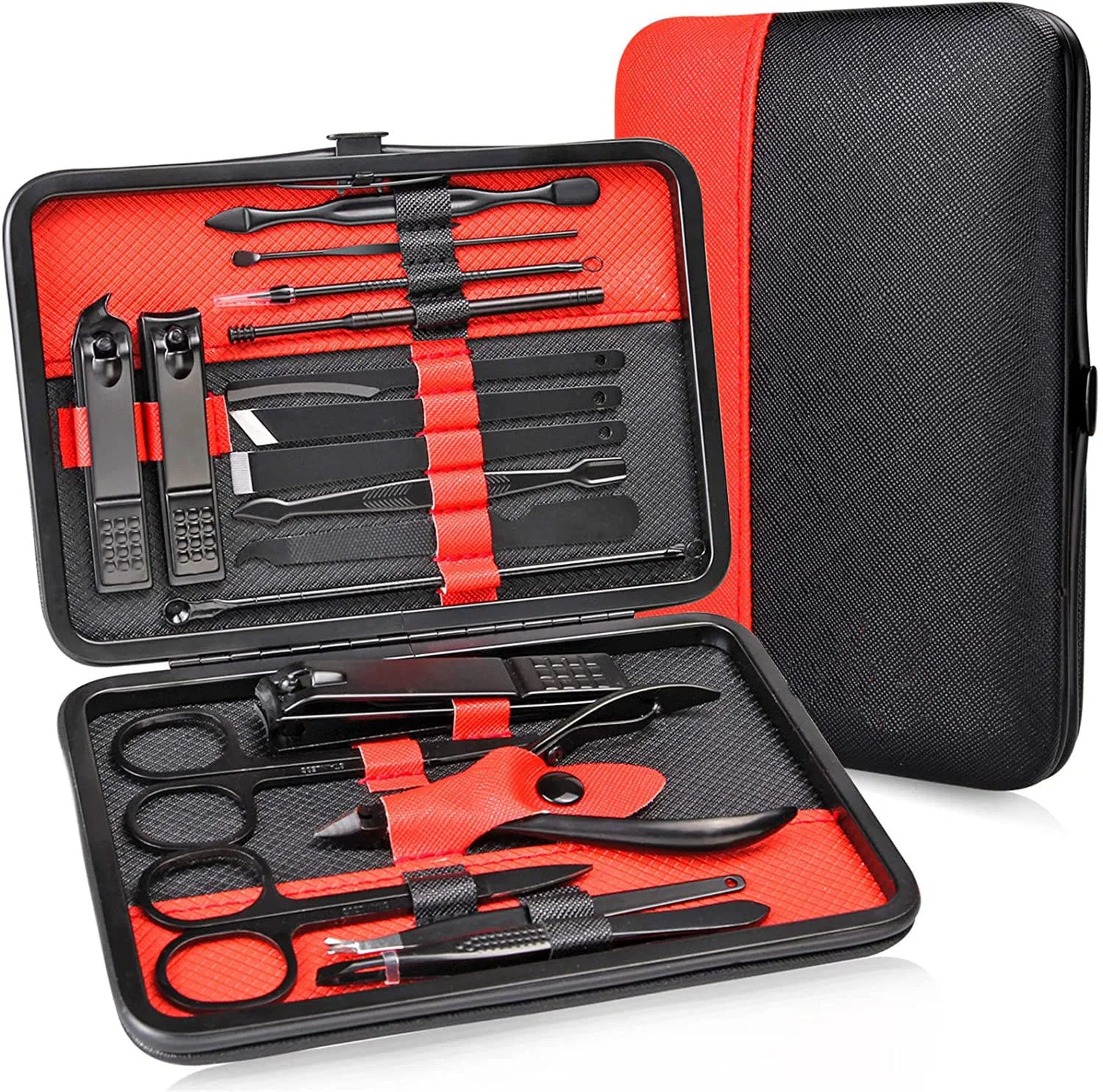 Professional Care Tools 18 Piece Stainless Steel Christmas Gift Girls Women Grooming Manicure Pedicure Tool Set  for Travel Home