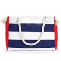 2026 Thick Rope Handle Fashionable Hot Sell Women Stripe Shoulder Shopping Beach Bag