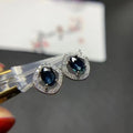 Summer Collection Good Price 925 Sterling Silver Hoop Earrings Natural Sapphire CZ Gold for Anniversaries Parties Gifts