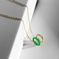 LOZRUNVE 925 Sterling Silver Fashion Jewelry Enamel Bead Pendant Necklace