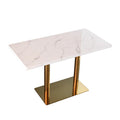 Modern Rectangle Round Marble Cafe Tables Restaurant Tables and Chairs Set