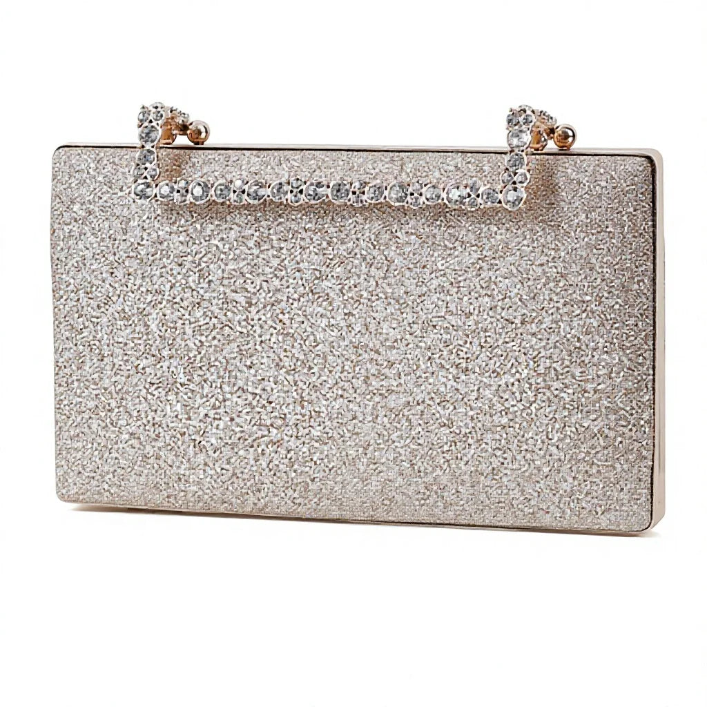 Women's Fashion Shining Crossbody Bag Clutch Purses Party Banquet Handbags Synthetic Leather Diamond Jewelry Dinner Evening Bags