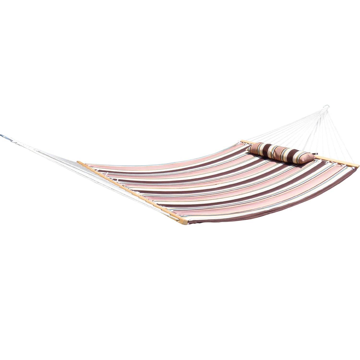 GSD Outdoor Garden Double Folding Hammock Cotton Hanging Swing Bed Hammock With Spreader Bar Customized Camping Hammock Bed