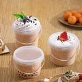 Factory-Managed Small Clear Recyclable Plastic Ice Cream Buckets Food-Safe Bulk Plastic Bucket for Storage