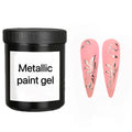 METALLIC PAINT GEL 1 KG Custom Logo Private Label Nail Art 3D Metal Emboss High Consistency Painting Gel Polish