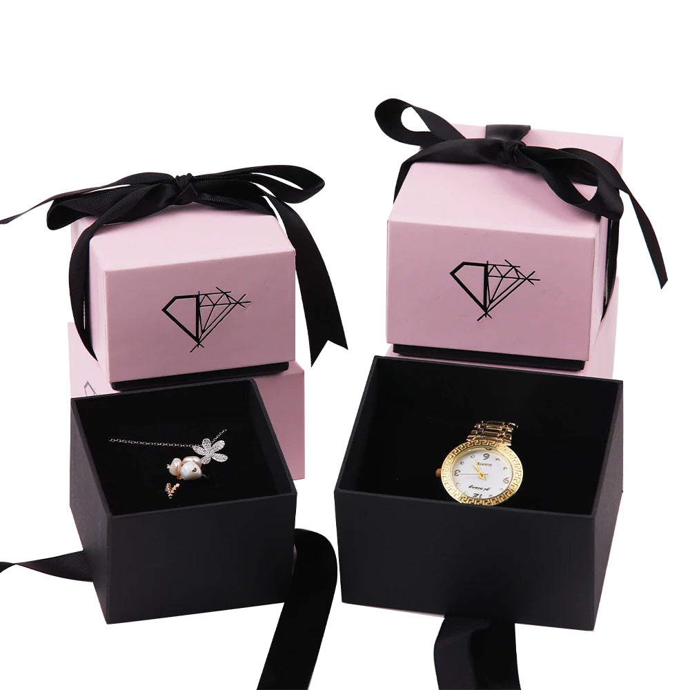 Custom Logo Luxury Packaging Jewel Storage Bracelet Gift Jewellery Ring Bangle Package Necklace Boxes