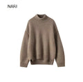 Wholesale Winter Thick Casual 100% Cashmere Sweater Half Turtleneck Cashmere Knitted Pullover Cashmere Knitwear for Women