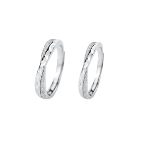 Wholesale 925 Wedding Rings Couple Set Luxury X Design Engagement Ring Sterling Silver Rings Women Men 925 Sterling Silver Gift