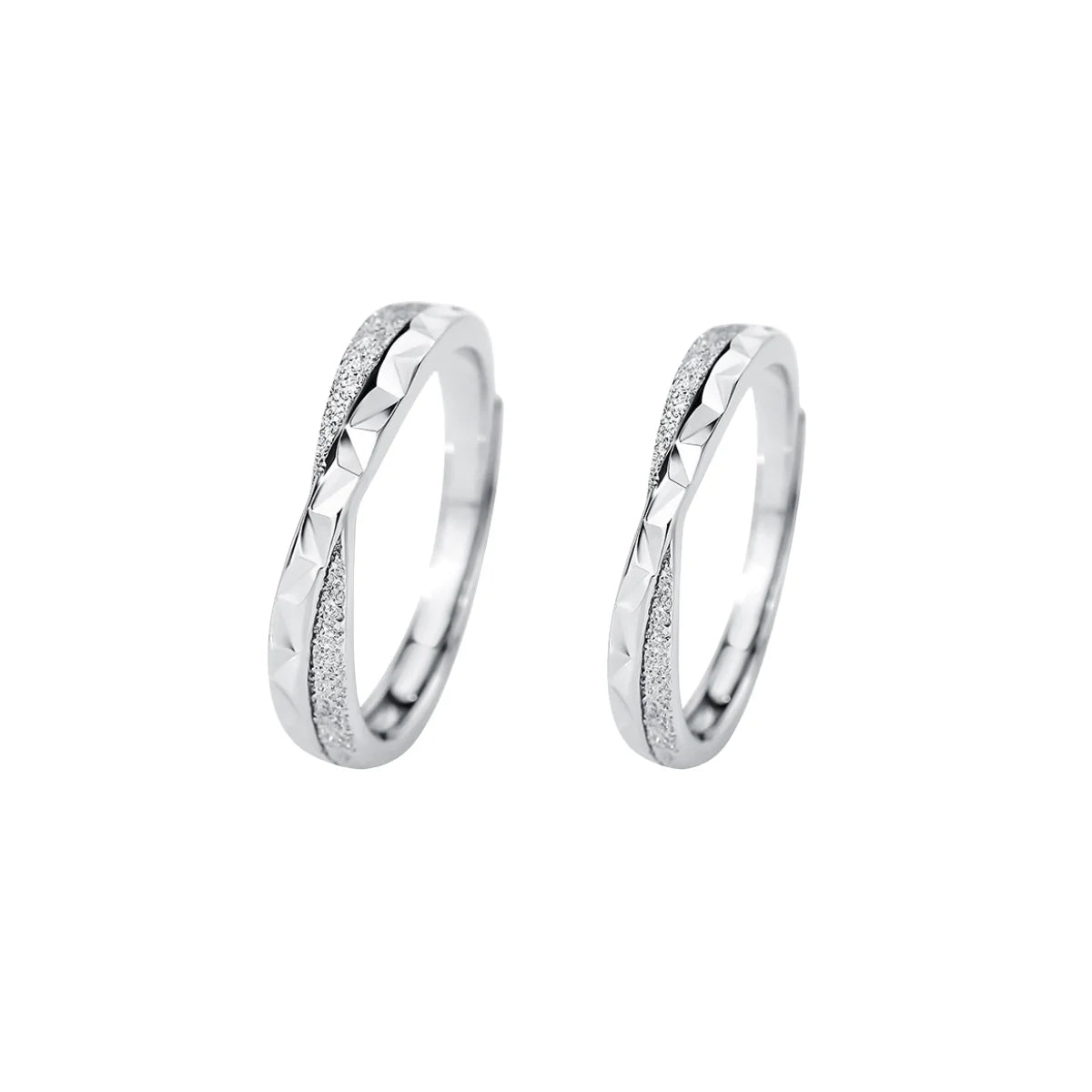 Wholesale 925 Wedding Rings Couple Set Luxury X Design Engagement Ring Sterling Silver Rings Women Men 925 Sterling Silver Gift