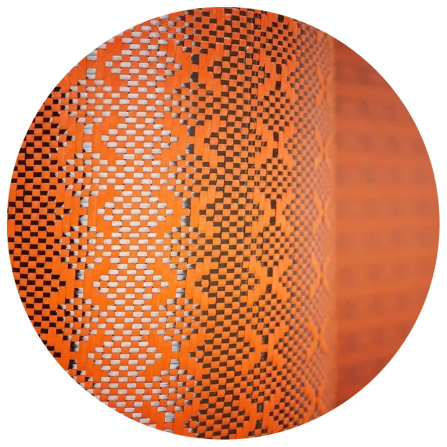 Factory Price Orange Aramid Carbon Fiber Hybrid Cloth Jacquard Fabric Product