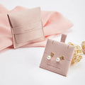 Custom Logo Multifunction Envelope Velvet Microfiber Necklace Pouches Pink Padded Jewelry Display Card