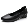 Slip-on Breathable Summer Comfort Soft Fashion Trend Stewardess Hotel Bank Work Low Heel Pumps Flat Women Shoes