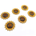Elegant Retro Handmade Sunflower Brooch Pins for Women Color Crystal Rhinestones for Wedding Party or Gift