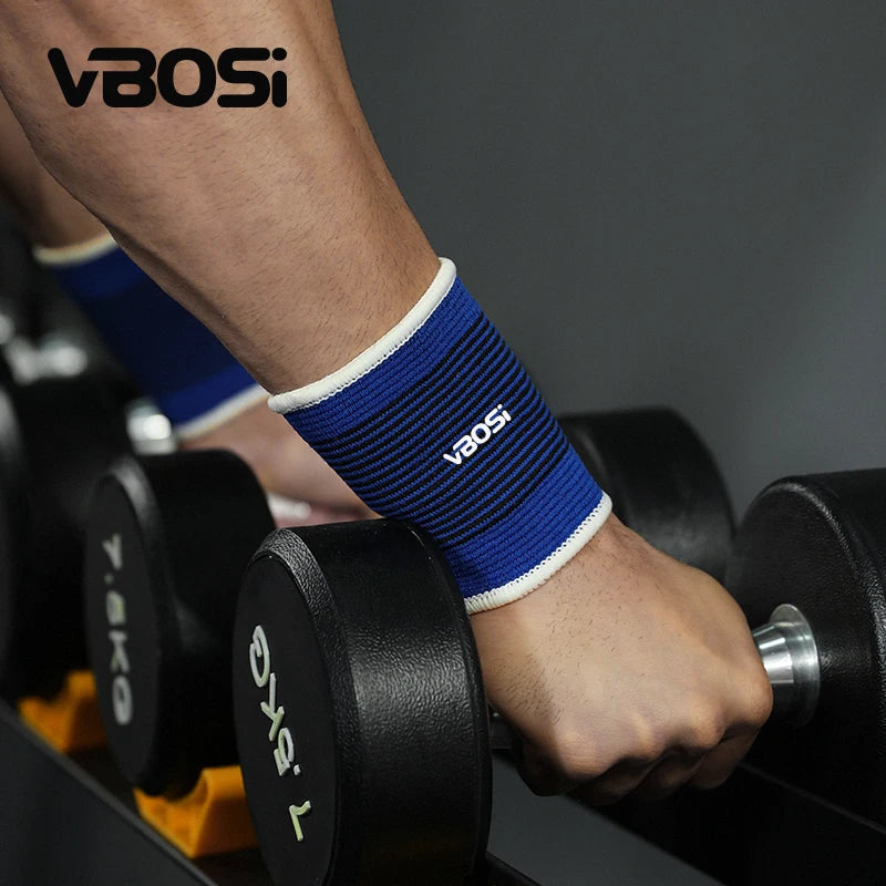 VBOSi 1017 CE/ISO/FDA Polyester Wristband Brace Adjustable Lightweight Gym Exercise Training for Typing Low Price 2 Packs