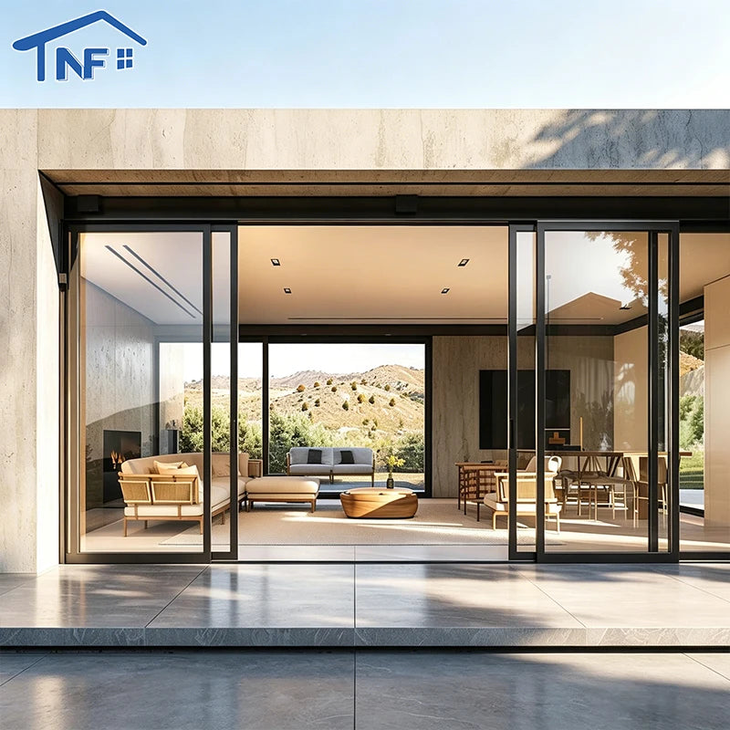 Customized Modern Double Glazed Tempered Glass Patio Sliding Doors Aluminum Alloy Sliding Doors for Houses