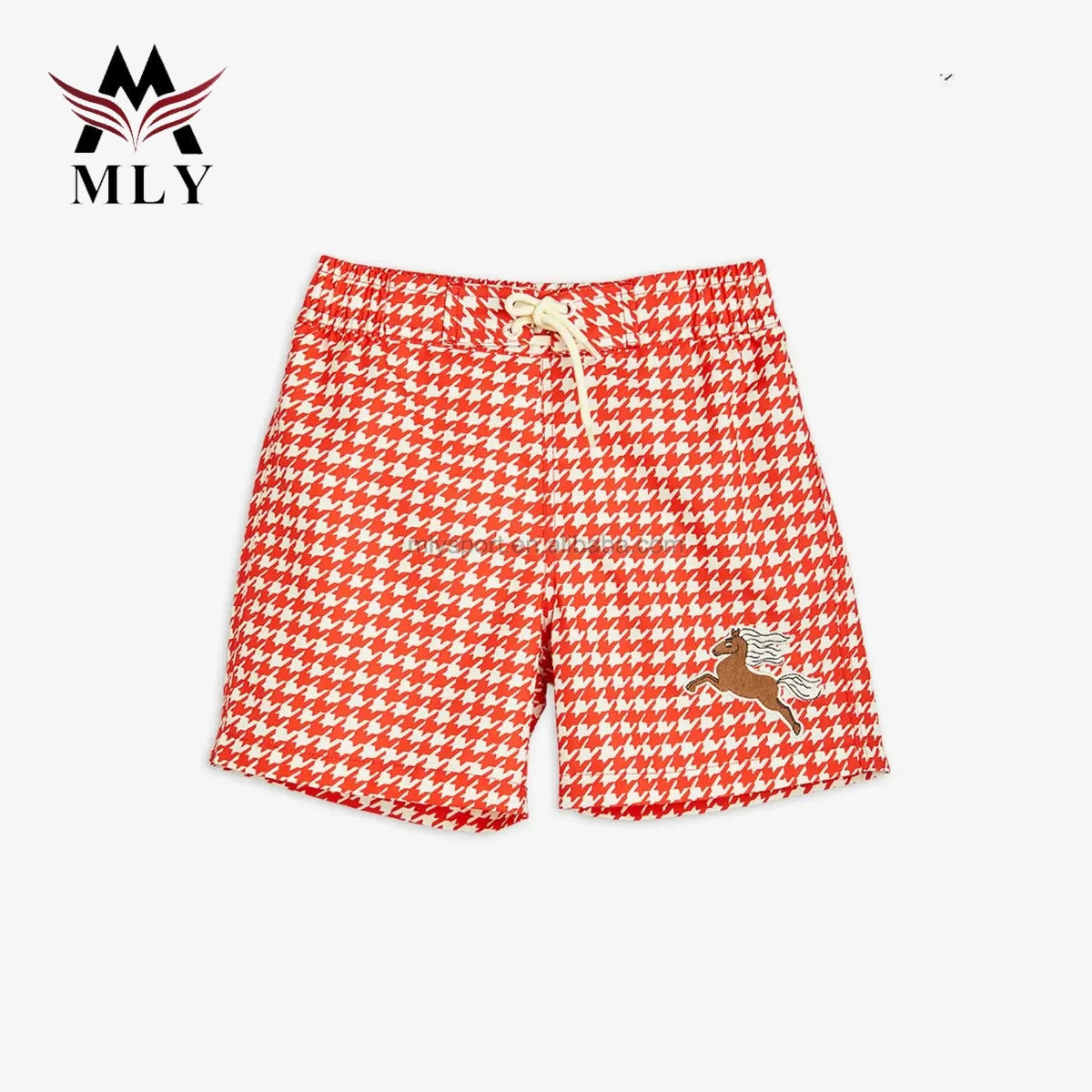 Mly Children's Swimming Shorts Printed Kids Swimsuit with 1 Piece Trunks
