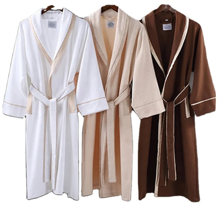 Wholesale Luxury Hotel Super Soft Luxury 5 Star Hotel 100% Waffle Cotton Terry Bathrobe Luxury Spa Hotel Robe
