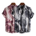 RNSHANGER Summer Short Sleeve Shirt Hawaiian Style Short Sleeve Print Casual Shirt for Men Streetwear Beach Male Shirts