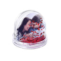 Red Hearts Water Dome Glitter Acrylic Picture Frames Round Liquid Friends Couples Family Plastic Picture Frame Snow Globe