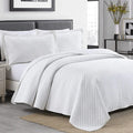 Luxury Floral Cotton Bedspread Quilt Set Solid Color Patchwork Coverlet 3Pcs for King Queen Size Clearance Sale