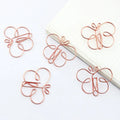 Wholesales Hot Sell Pretty Rose Gold /Gold Butterfly Paper Clip Cute Metal Animal Stationery Paper Clip