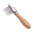 Professional Wooden Handle Cat Dog Pet Hair Dematting Grooming Brush Comb Tool for Detangling Matted or Knotted Undercoat Hair