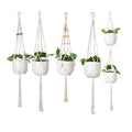 Dropshiping Macrame Wall Plant Hangers Handmade White Cotton Rope Minimalist Garden Home Decor Flower Pot Holder