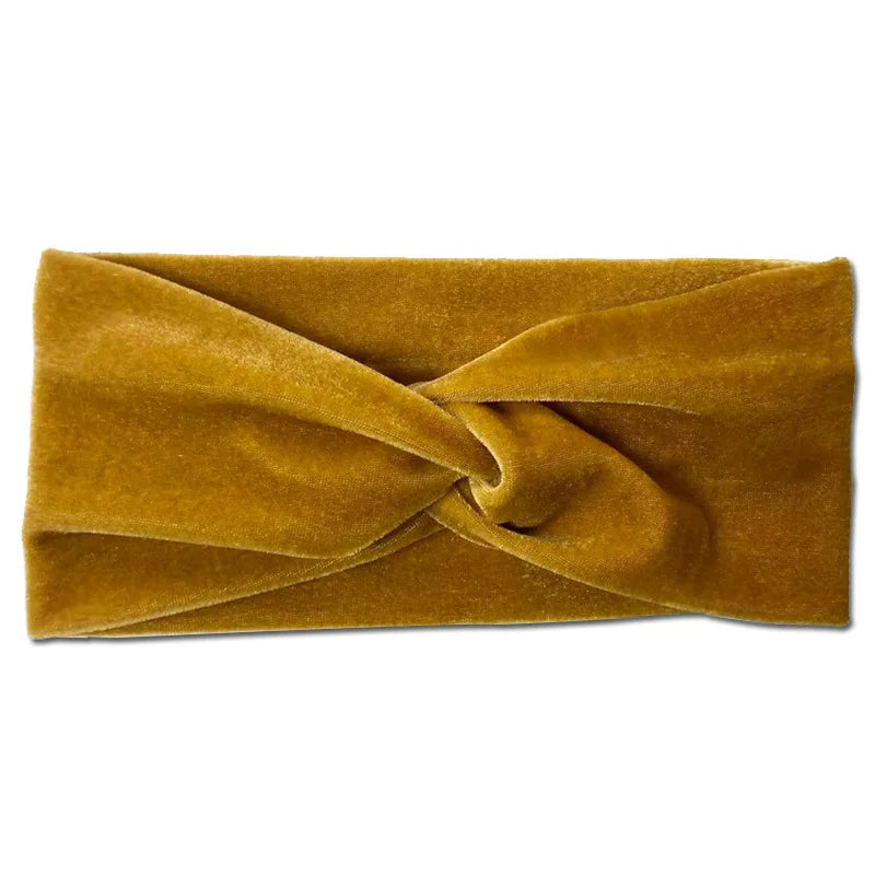9cm Width Ladies Cross Velvet Elastic Hairband High Quality Adult Headband Women Elastic Velvet Hair Band