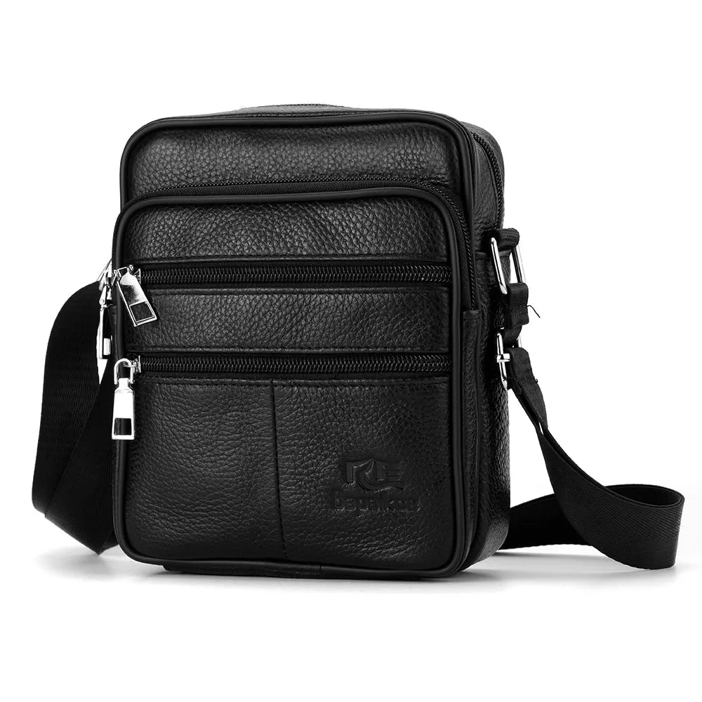 Men's Side Bag Small Shoulder Strap Crossbody Bag Leather Men's Genuine Leather Crossbody Messenger Bag MegaBDM