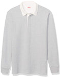 Long Sleeve Plain Grey Cotton Fabric Rugby Jersey Customize Your Design Team Wear Rugby Polo Shirt