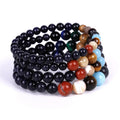 2020 Hot Selling Natural Stone Energy Universe Galaxy Solar System Bracelet Yoga Chakra Eight Planet Bead Bracelet MegaBDM