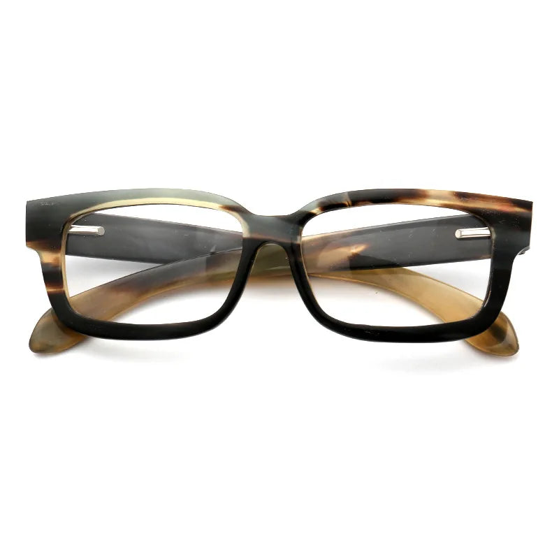 Fashion White Pure Natural Buffalo Horn Italy Design Anti Blue Light Blocking Glasses Eyewear Sunglasses