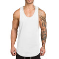 100% Cotton Gym Vests Bodybuilding Sleeveless tank Tops Custom logo Blank Mens Tshirts