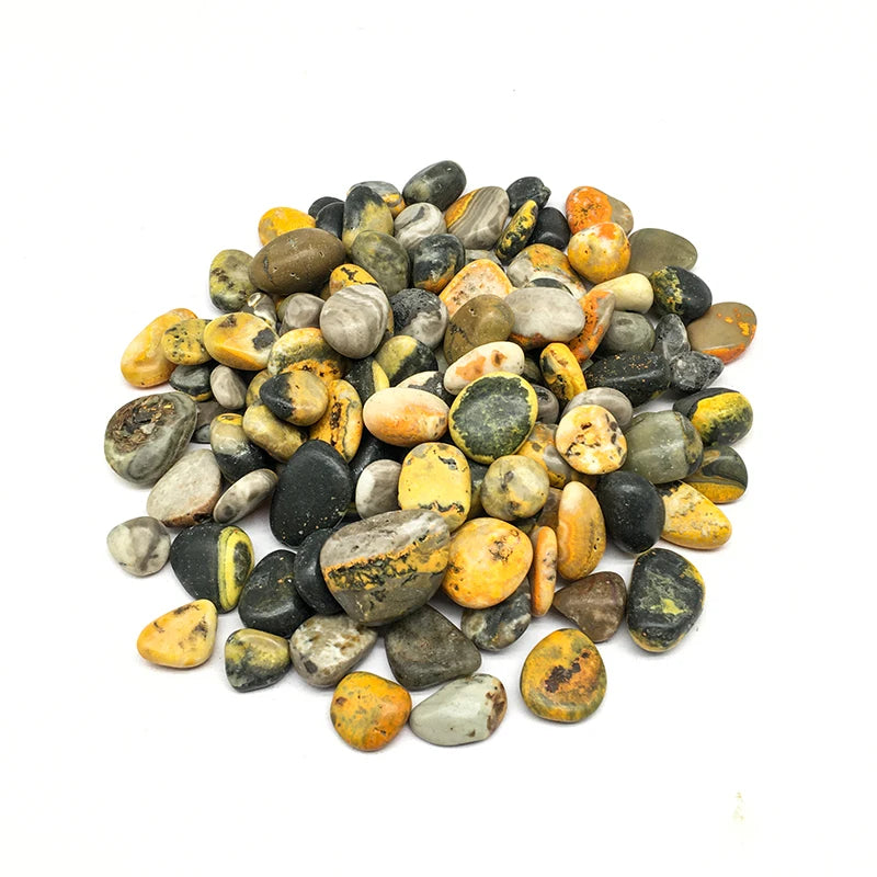 Wholesale Natural Crystal Gemstone Polished Bumble Bee jasper Tumble Heading Colorful Fluorite for Home Decoration and Gift
