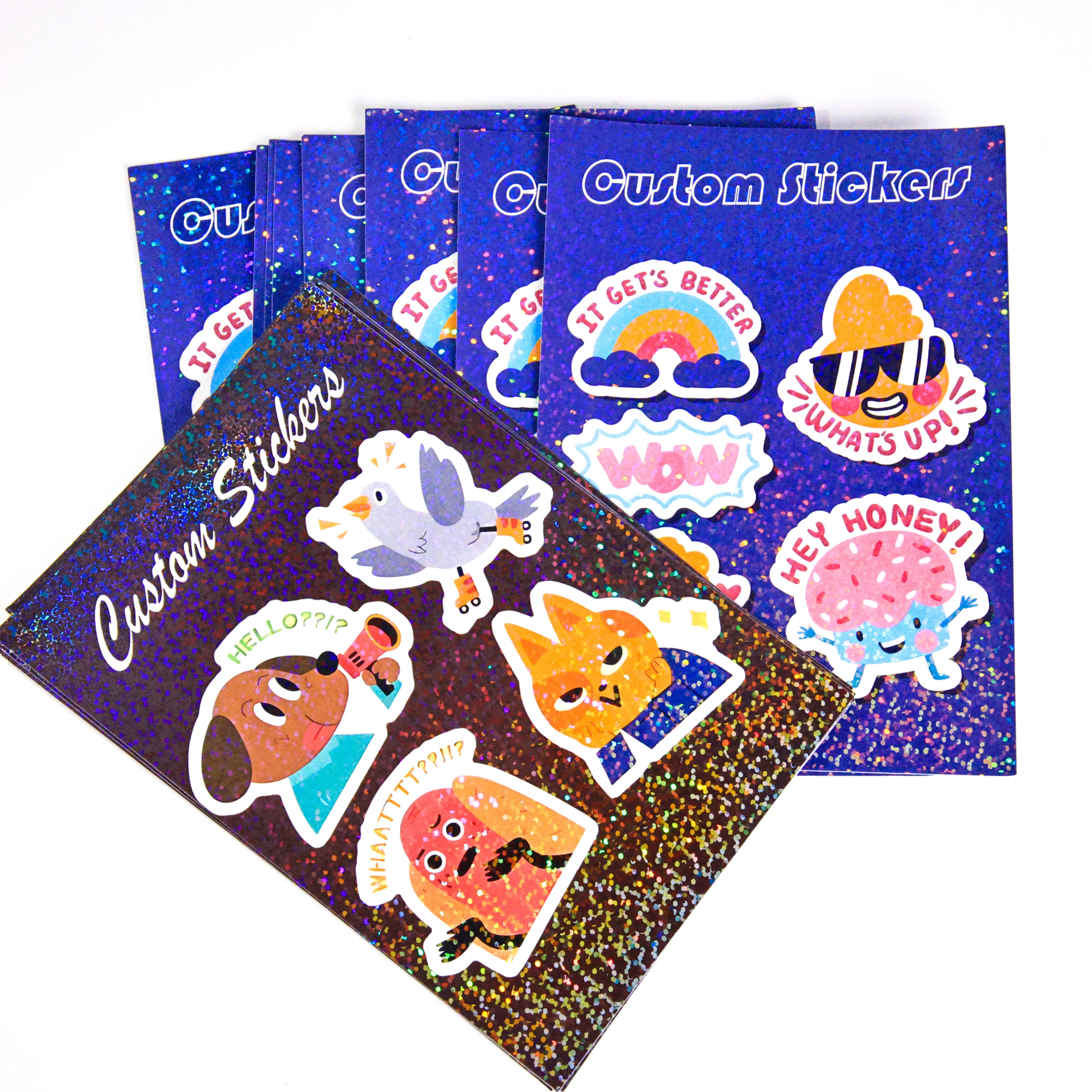 Custom Vinyl UV Printing HD Kiss Cut Stickers Waterproof and UV Resistant Customize Your Own Design